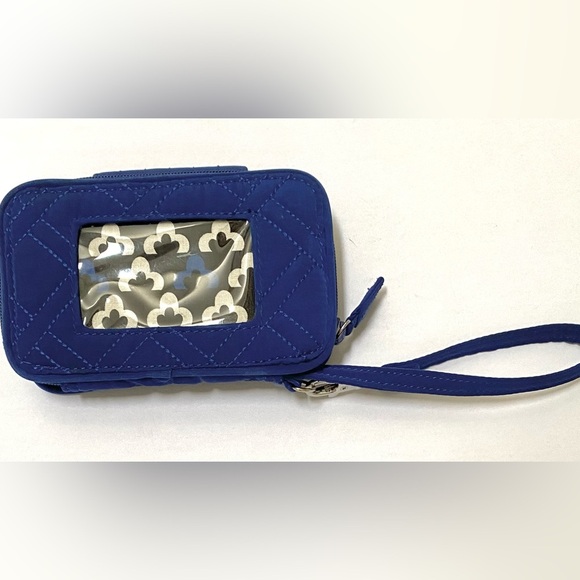 Vera Bradley Canterbury Cobalt Collection Quilted Wristlet Wallet - Picture 3 of 6